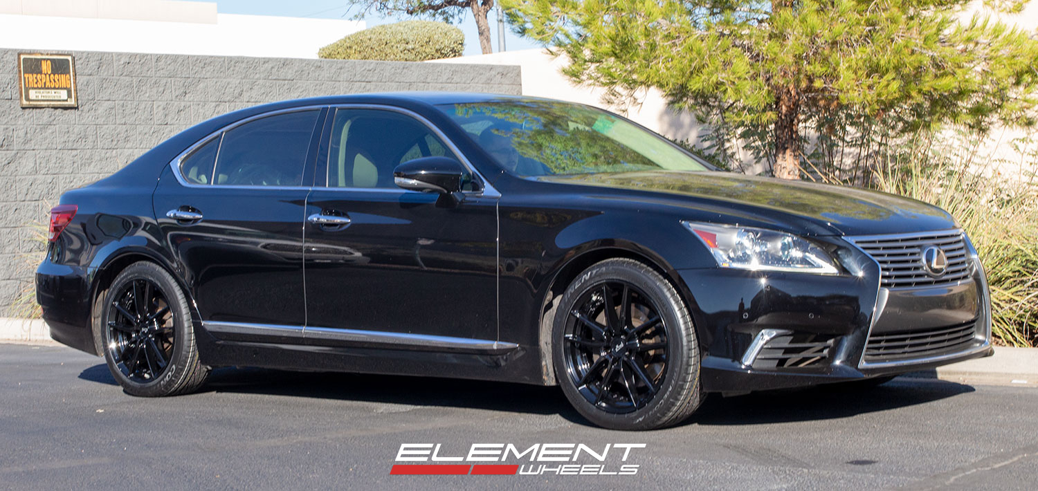 19 inch Niche DFS Gloss Black M223 on a 2014 Lexus LS 460
