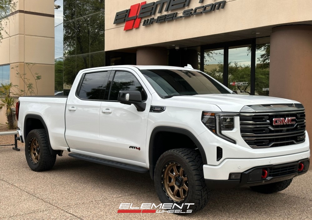 20 inch KMC KM548 Chase Matte Bronze w/ Black Lip on a 2022 GMC Sierra 1500