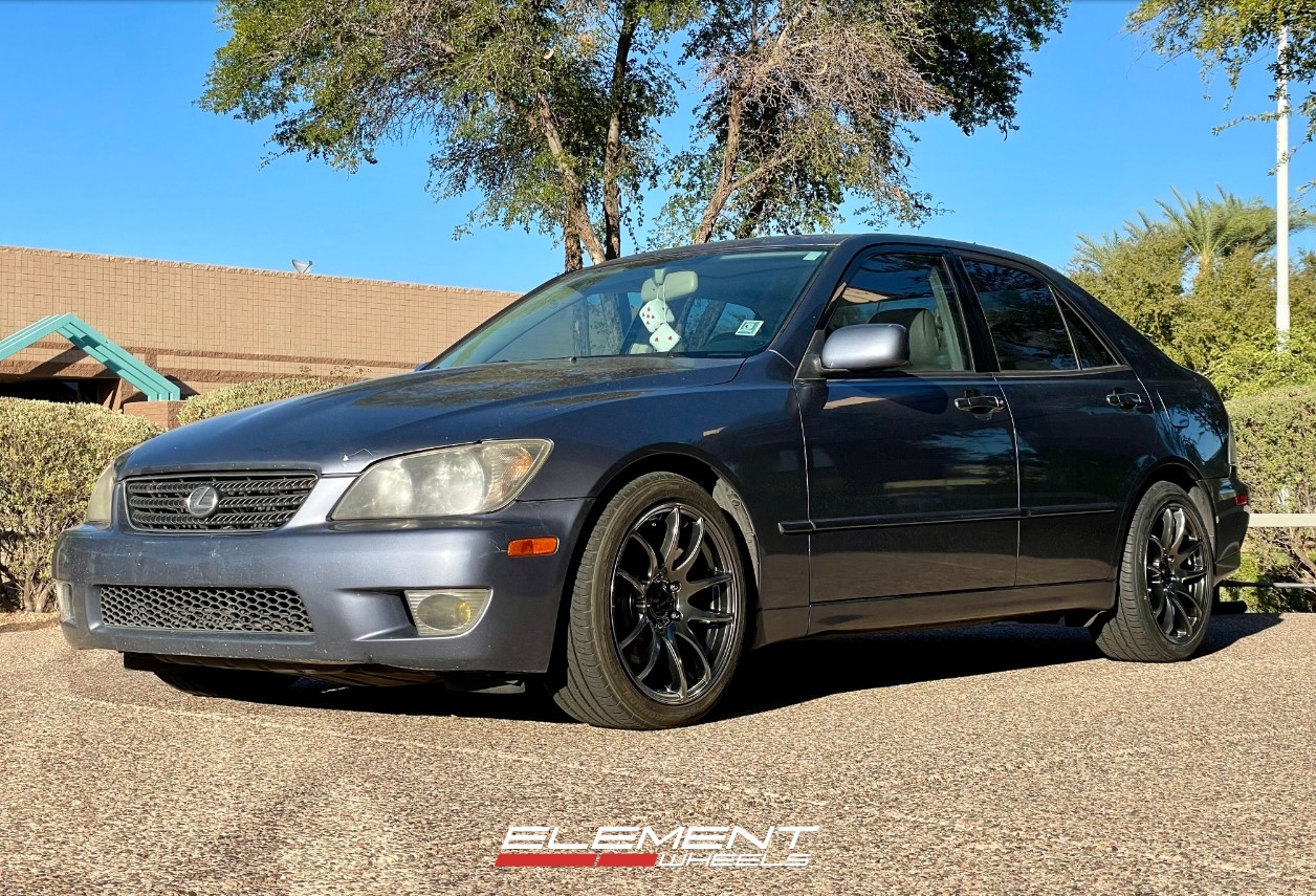 17 inch Vors TR4 in Hyper Black on a 2002 Lexus IS300