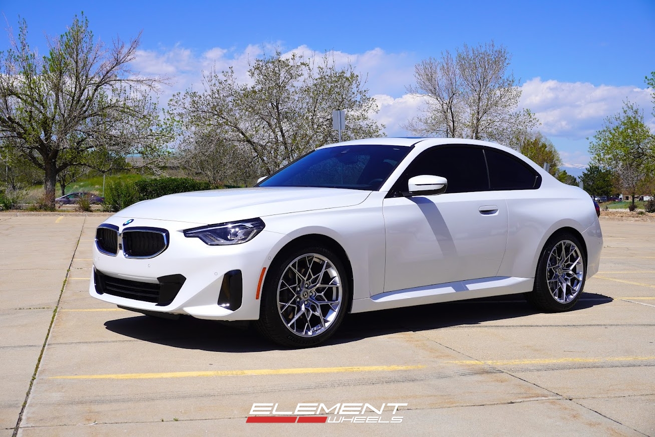 19 inch HRE FlowForm FF10 Liquid Metal on a 2023 BMW 230i Coupe xDrive