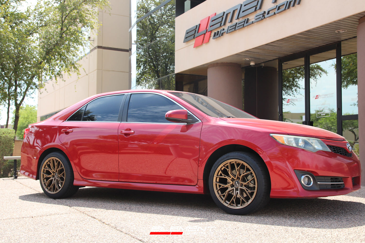 18 inch F1R FS3 Matte Bronze on a 2013 Toyota Camry