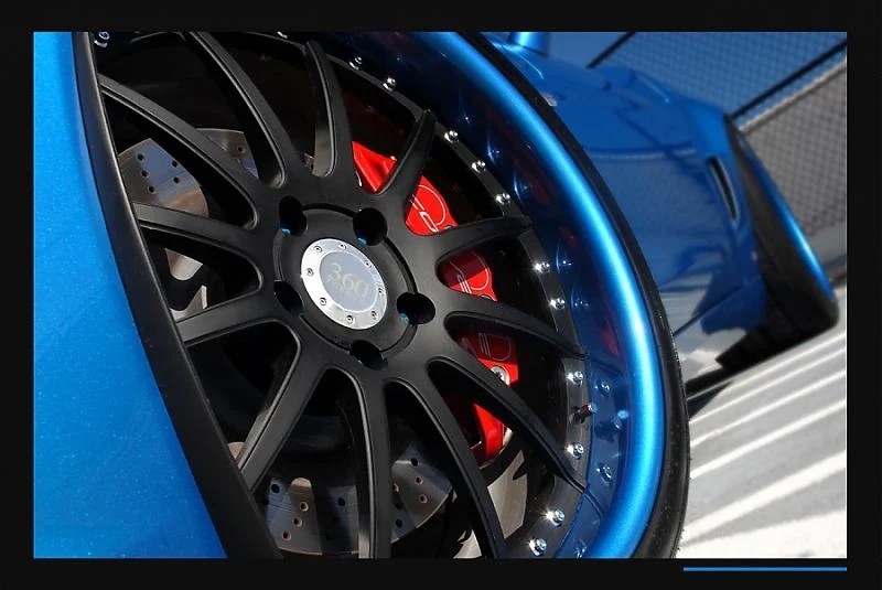 Blue Wheel and Powdercoat
